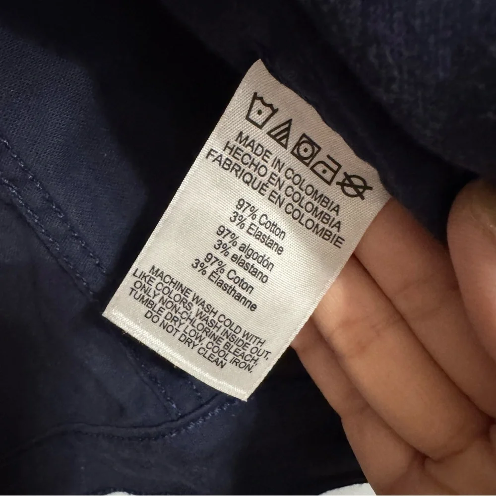 Michael Michael Kors Dark Blue Jean Jacket with Gold Buttons Size Medium